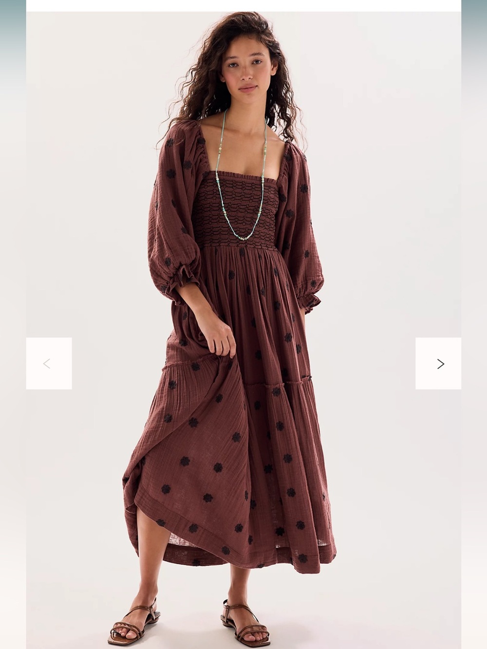 Free People Dahlia Embroidered Maxi Dress